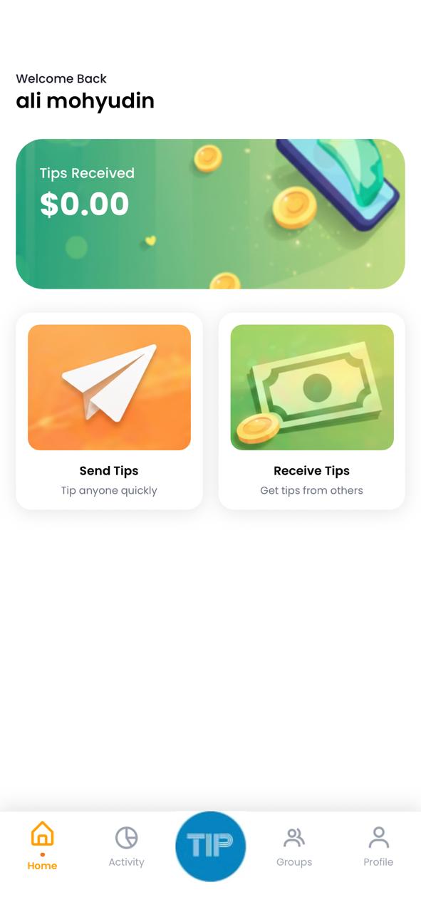 Tipins app dashboard